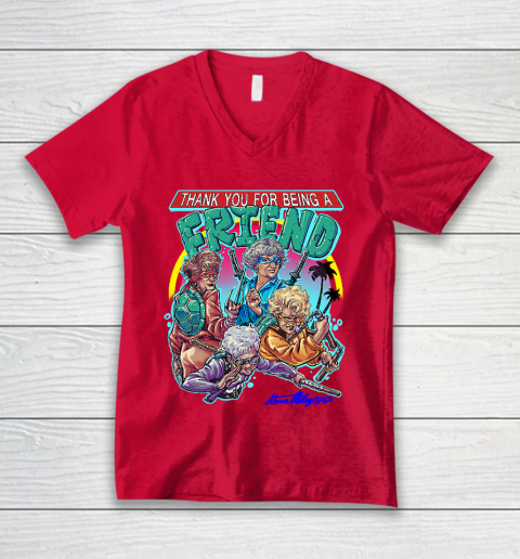 Golden Girls Tshirt Thank You For Being A Friend Ninja Turtles V-Neck T-Shirt 6