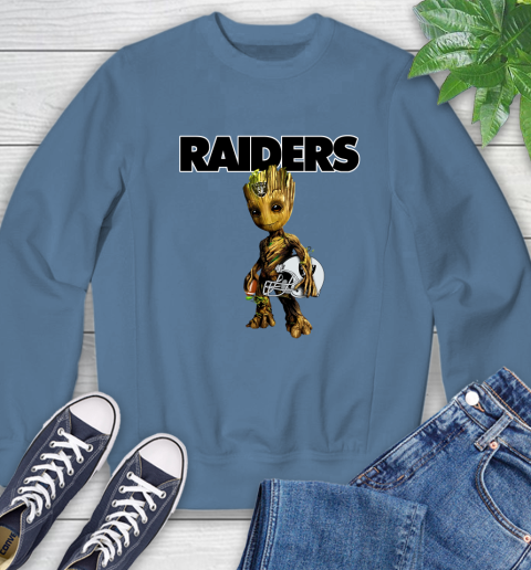 Oakland Raiders NFL Football Groot Marvel Guardians Of The Galaxy Sweatshirt 7