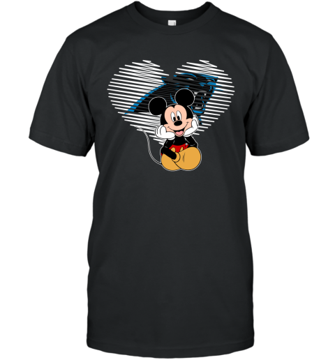 NFL Carolina Panthers The Heart Mickey Mouse Disney Football T Shirt -  Rookbrand