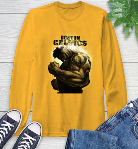Boston Celtics NBA Basketball Hulk Marvel Avengers Sports Long Sleeve T-Shirt 2