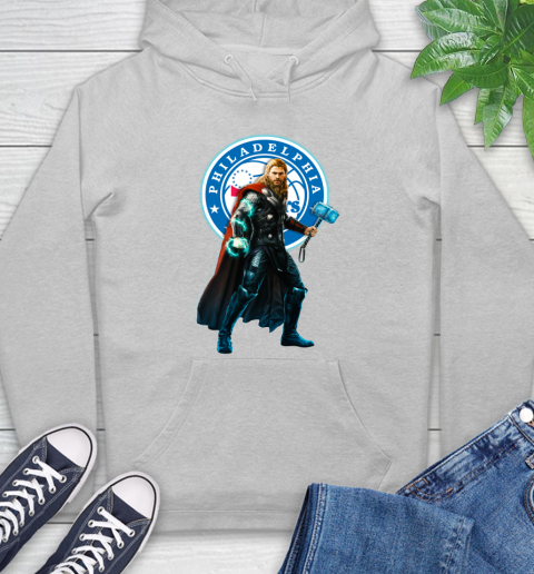 NBA Thor Avengers Endgame Basketball Philadelphia 76ers Hoodie 6