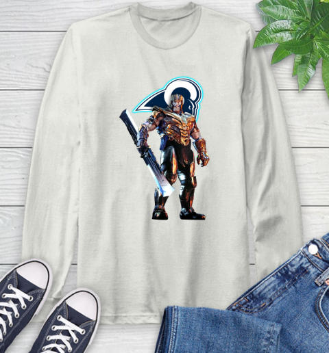 NFL Thanos Gauntlet Avengers Endgame Football Los Angeles Rams Long Sleeve T-Shirt 12