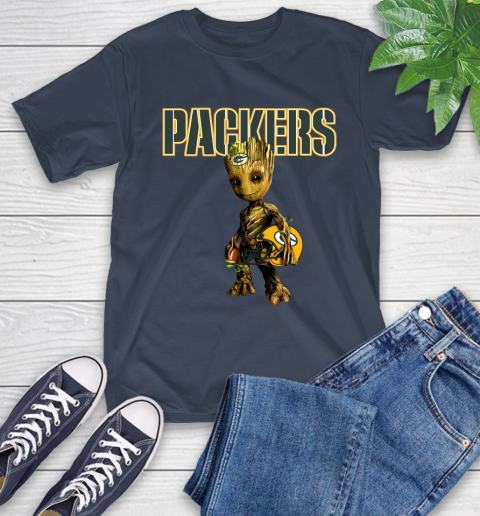 Green Bay Packers NFL Football Groot Marvel Guardians Of The Galaxy T-Shirt 4
