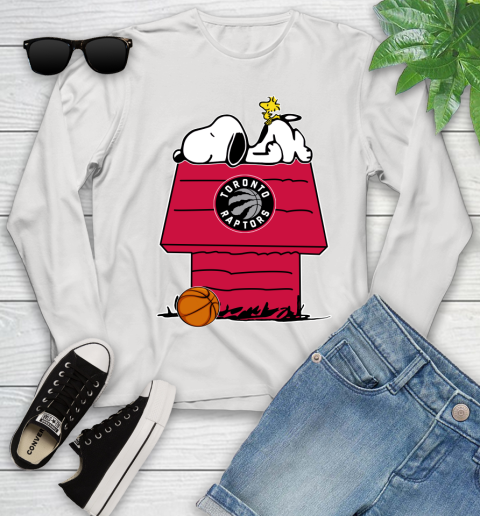 Toronto Raptors NBA Basketball Snoopy Woodstock The Peanuts Movie Youth Long Sleeve