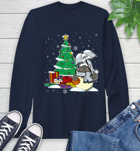 San Antonio Spurs NBA Basketball Cute Tonari No Totoro Christmas Sports Long Sleeve T-Shirt 3
