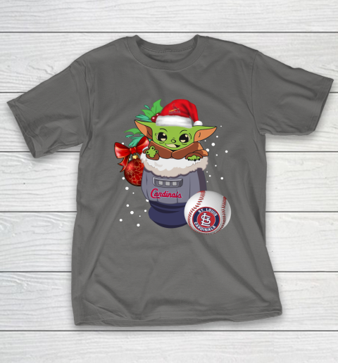 St.Louis Cardinals Christmas Baby Yoda Star Wars Funny Happy MLB T-Shirt 9