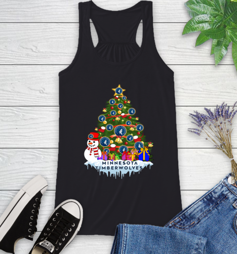 Minnesota Timberwolves Merry Christmas NBA Basketball Sports Racerback Tank 2