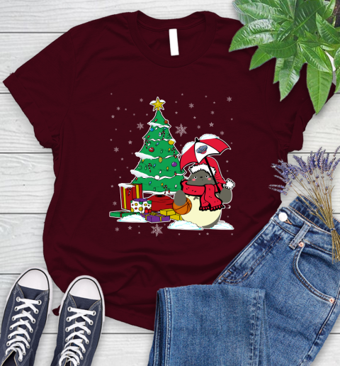 New Orleans Pelicans NBA Basketball Cute Tonari No Totoro Christmas Sports Women's T-Shirt 7