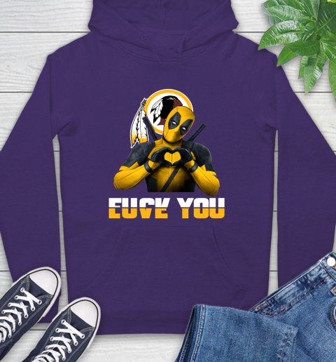 NHL Washington Redskins Deadpool Love You Fuck You Football Sports Hoodie 5