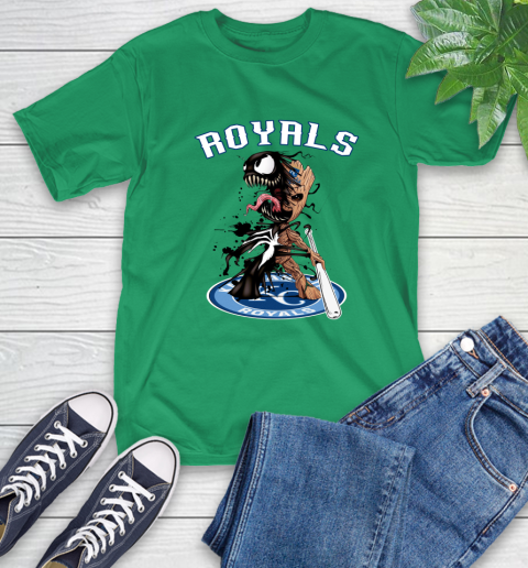 MLB Kansas City Royals Baseball Venom Groot Guardians Of The Galaxy T-Shirt 7