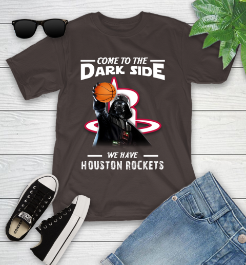 NBA Come To The Dark Side We Have Houston Rockets Star Wars Darth Vader Basketball Youth T-Shirt 7
