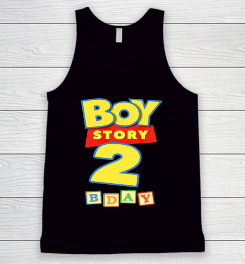 Toy Blocks Boy Story 2 Year Old Birthday Tank Top