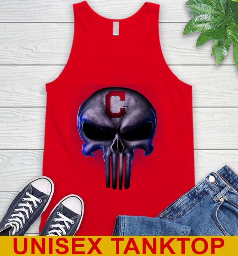 Cleveland Indians MLB Baseball Punisher Skull Sports Tank Top 5