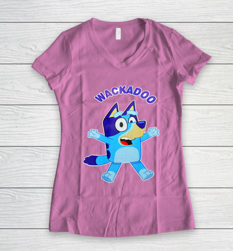 Wackadoo Blueys Love Fathers Day Gift Women's V-Neck T-Shirt 8