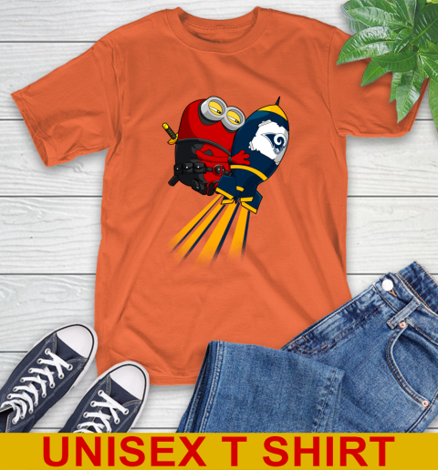 NFL Football Los Angeles Rams Deadpool Minion Marvel Shirt T-Shirt 4