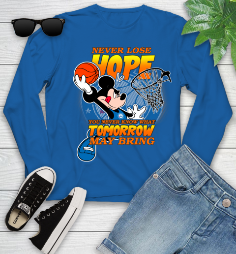 Philadelphia 76ers NBA Basketball Mickey Disney Never Lose Hope Youth Long Sleeve 10