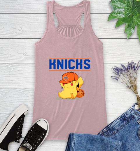 NBA Pikachu Basketball Sports New York Knicks Racerback Tank 11