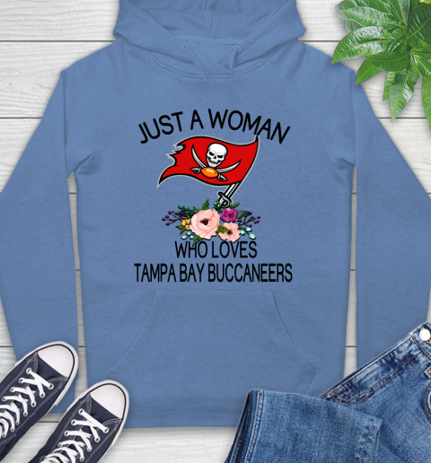 NFL Just A Woman Who Loves Tampa Bay Buccaneers Football Sports Hoodie 9