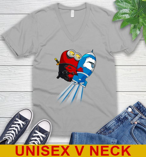 NBA Basketball Orlando Magic Deadpool Minion Marvel Shirt V-Neck T-Shirt 3