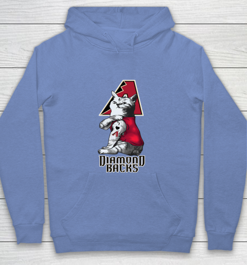 MLB Baseball My Cat Loves Arizona Diamondbacks Youth Hoodie 8
