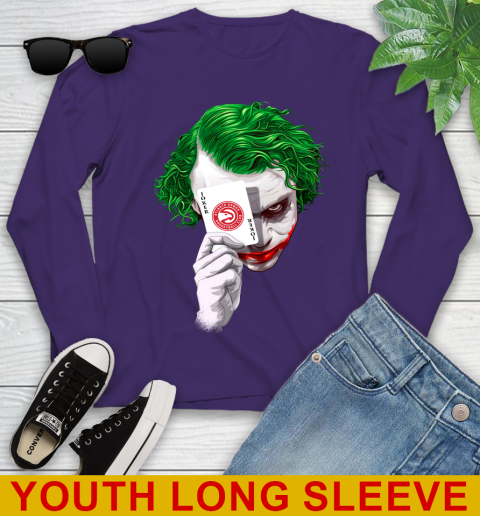 Atlanta Hawks NBA Basketball Joker Card Shirt Youth Long Sleeve - Image 5