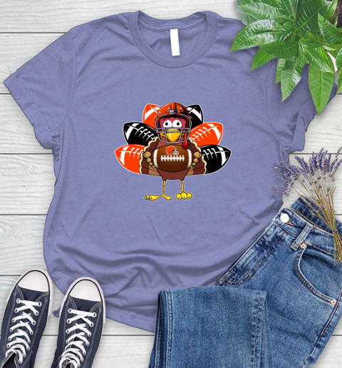 Cleveland Browns Turkey Thanksgiving Day Women's T-Shirt 11