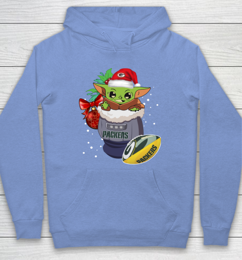 Green Bay Packers Christmas Baby Yoda Star Wars Funny Happy NFL Hoodie 11