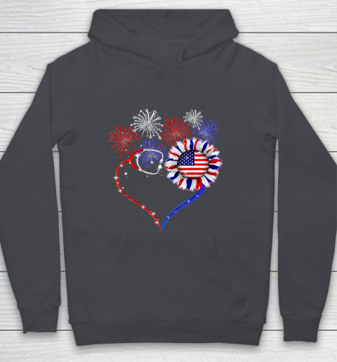 Patriotic Nurse 4th Of July American Flag Independence Day Youth Hoodie 5