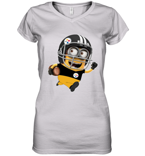 NFL Pittsburgh Steelers Football Jack Skellington Halloween Women's V-Neck  T-Shirt