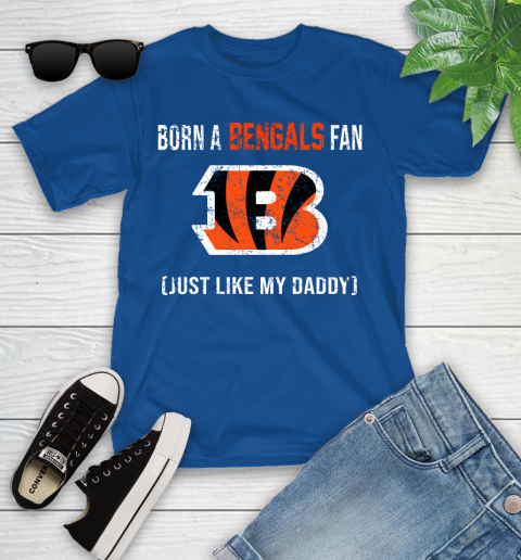 NFL Cincinnati Bengals Football Loyal Fan Just Like My Daddy Shirt Youth T-Shirt 10