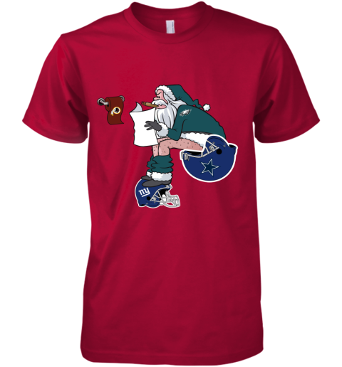 Santa Claus Philadelphia Eagles Shit On Other Teams Christmas Premium Men's T-Shirt