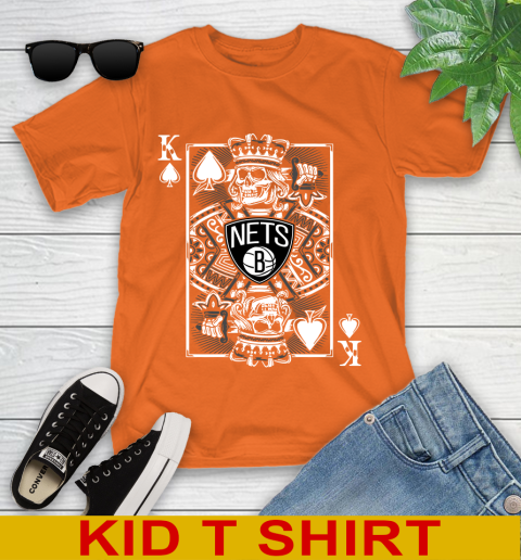 Brooklyn Nets NBA Basketball The King Of Spades Death Cards Shirt Youth T-Shirt 8