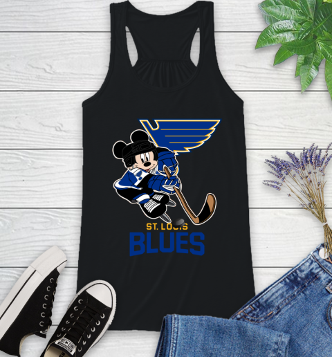 NHL St.Louis Blues Mickey Mouse Disney Hockey T Shirt Racerback Tank 2