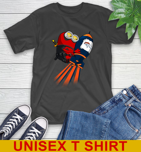 NFL Football Denver Broncos Deadpool Minion Marvel Shirt T-Shirt