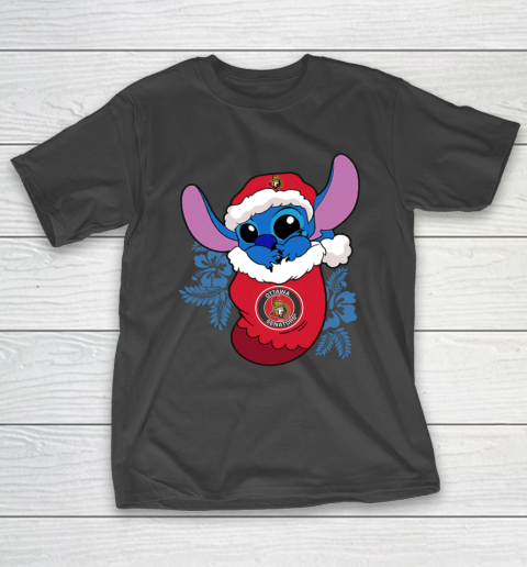 Ottawa Senators Christmas Stitch In The Sock Funny Disney NHL T-Shirt 2