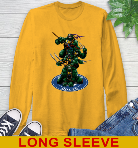 NFL Football Indianapolis Colts Teenage Mutant Ninja Turtles Shirt Long Sleeve T-Shirt 4 NFL Football Indianapolis Colts Teenage Mutant Ninja Turtles Shirt Long Sleeve T-Shirt - Image 4