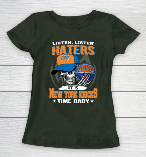 Listen Haters It is KNICKS Time Baby NBA Women's T-Shirt 4