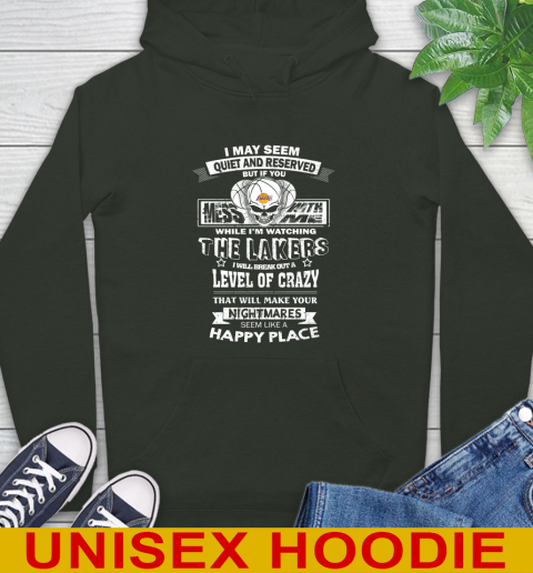 Los Angeles Lakers NBA Basketball If You Mess With Me While I'm Watching My Team Hoodie - Image 13