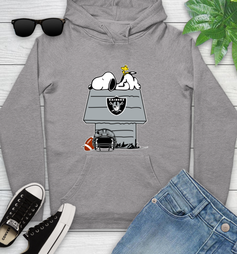 Oakland Raiders NFL Football Snoopy Woodstock The Peanuts Movie Youth Hoodie 6