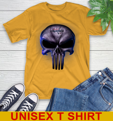Washington Capitals NHL Hockey Punisher Skull Sports T-Shirt 2