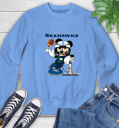 NFL Seattle Seahawks Mickey Mouse Disney Super Bowl Football T Shirt Sweatshirt 11