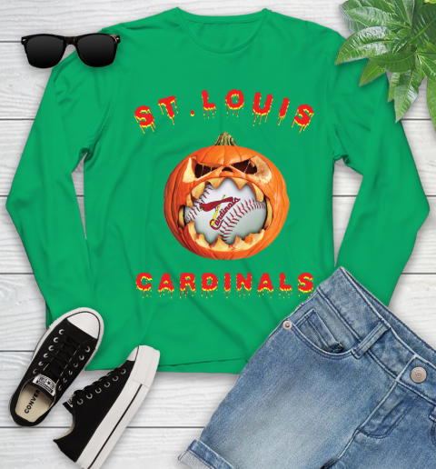 MLB St.Louis Cardinals Halloween Pumpkin Baseball Sports Youth Long Sleeve 6