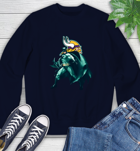 NFL Batman Football Sports Minnesota Vikings Sweatshirt 3