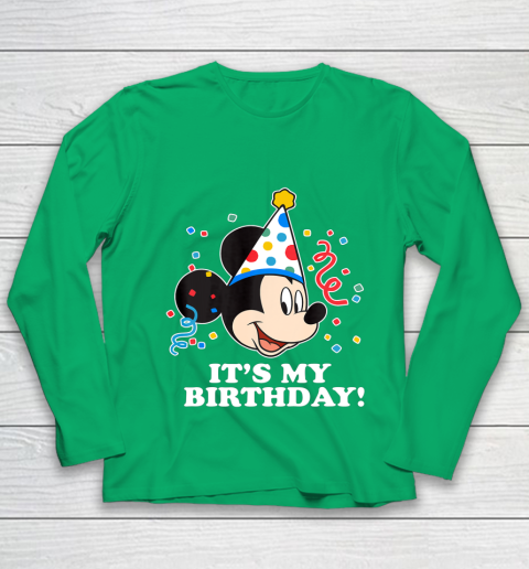 Disney Mickey Mouse Its My Birthday Youth Long Sleeve 4