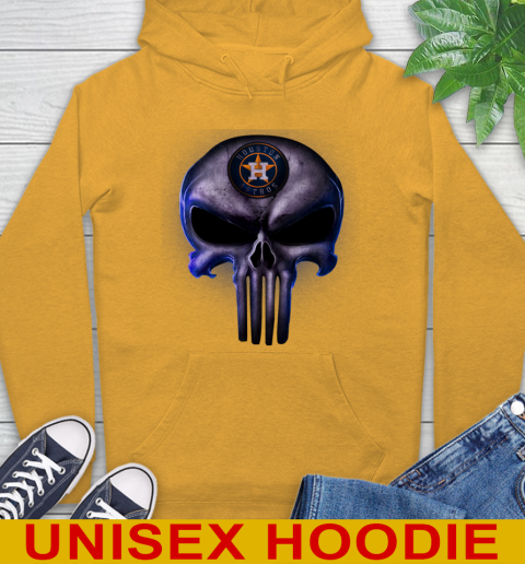 Houston Astros MLB Baseball Punisher Skull Sports Hoodie 2
