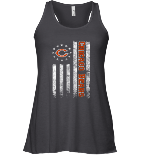 NFL American Flag Football Sports Chicago Bears Racerback Tank