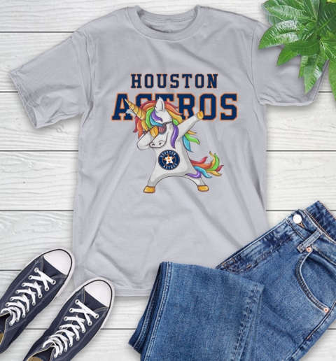 Houston Astros MLB Baseball Funny Unicorn Dabbing Sports T-Shirt 18