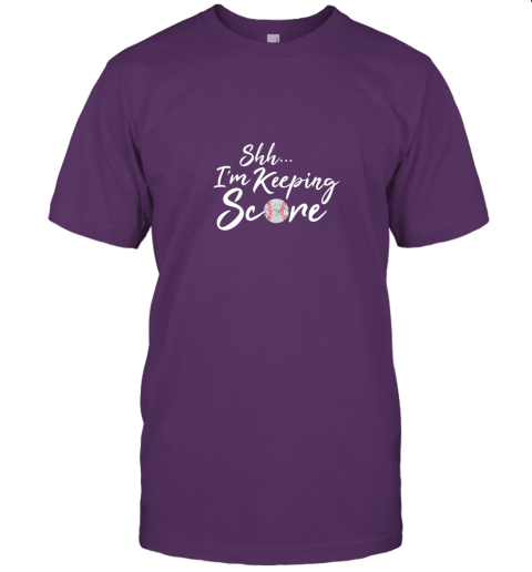 jzxi scorekeeper baseball team scorebook keeper jersey t shirt 60 front team purple