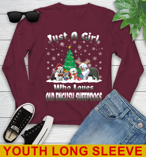 Christmas Just a girl who love old english sheepdogs dog pet lover 263