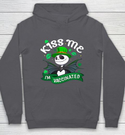Kiss Me I'm Vaccinated Patrick's Day Jack Skellington Hoodie 4